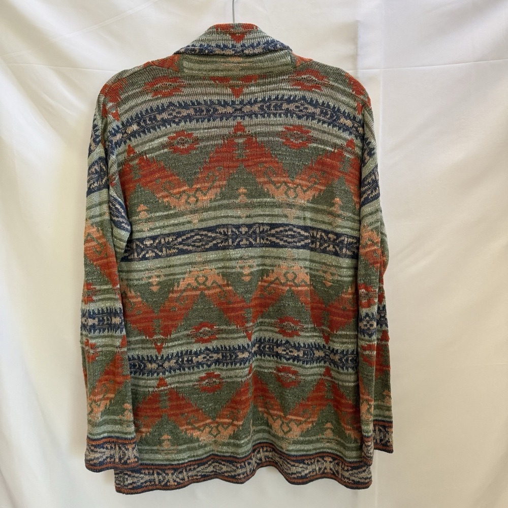 Vintage Ralph Lauren Denim Supply Women Aztec Button Up Cardigan SZ-large Shawl - Picture 4 of 9